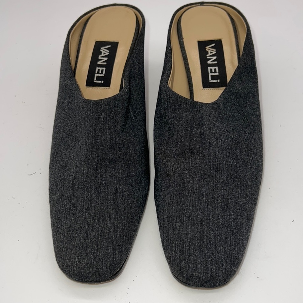 Vaneli  Charcoal Gray Mules size 8.5